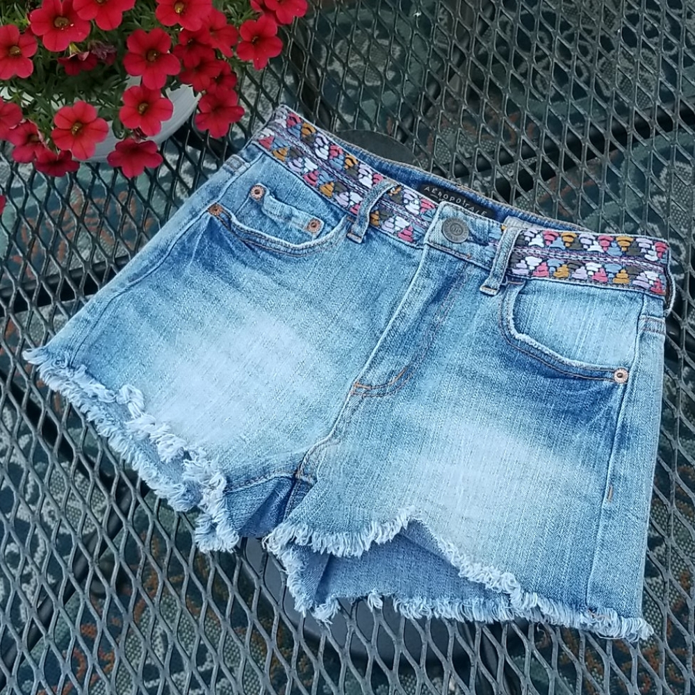 Aeropostale High Waisted Shorty Sz 00 - Picture 1 of 5